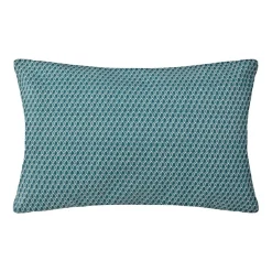 Coussin rectangulaire coton (30 x 50 cm) Otto Bleu canard