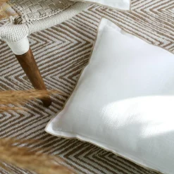 Coussin rectangulaire coton (40 x 60 cm) Helios Blanc