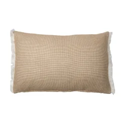 Coussin rectangulaire coton texturé (50 x 80 cm) Jamy Marron