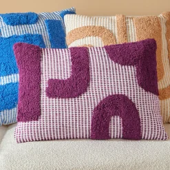 Coussin rectangulaire coton (38 x 58 cm) Poppy Violet