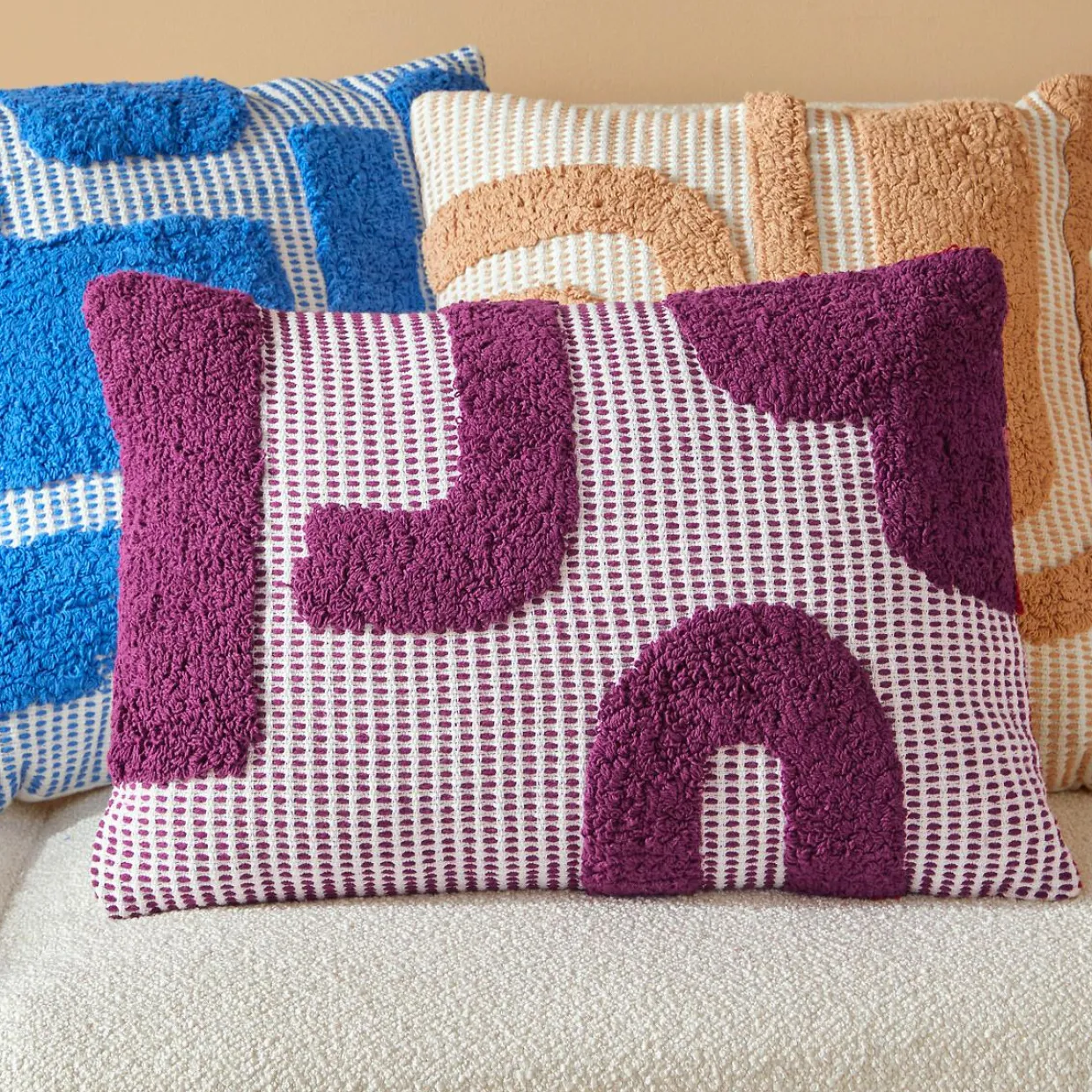 Coussin rectangulaire coton (38 x 58 cm) Poppy Violet