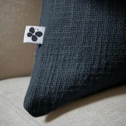 Coussin rectangulaire coton (40 x 60 cm) Sixtine Bleu nuit