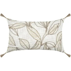Coussin rectangulaire coton (30 x 50 cm) Hemera Ecru