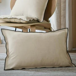 Coussin rectangulaire coton (40 x 60 cm) Helios Ecru