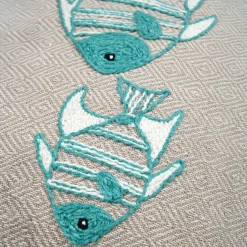 Coussin rectangulaire en coton (35 x 50 cm) Barbade Beige