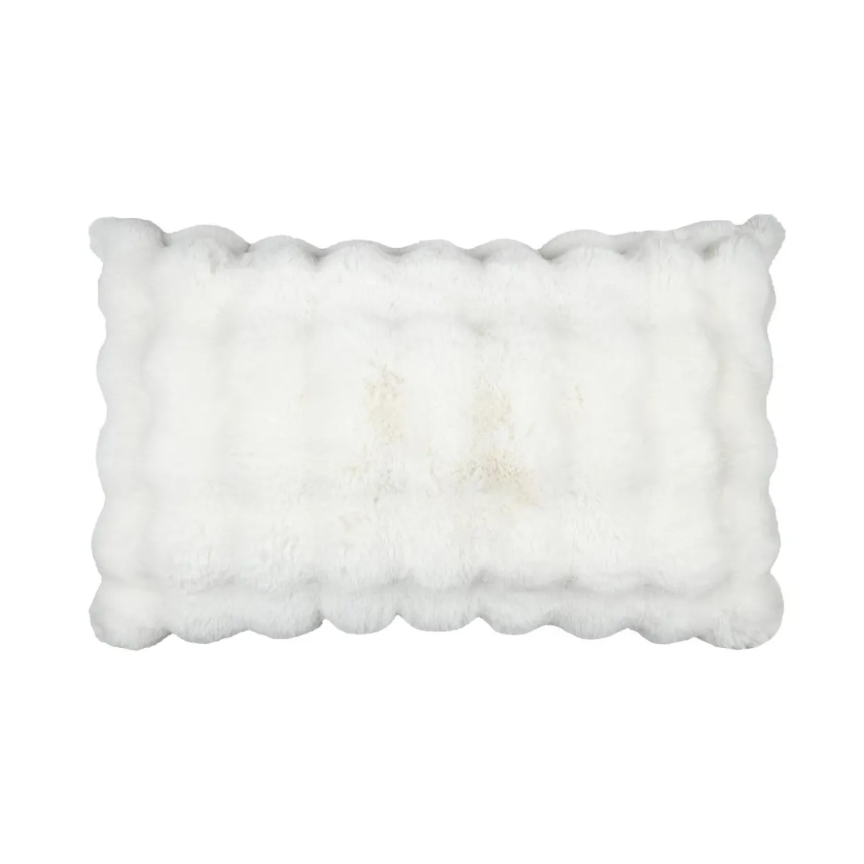 Coussin rectangulaire fausse fourrure (50 x 80 cm) Nebraska Ecru