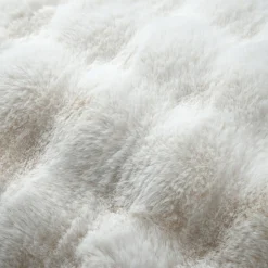 Coussin rectangulaire fausse fourrure (50 x 80 cm) Nebraska Ecru