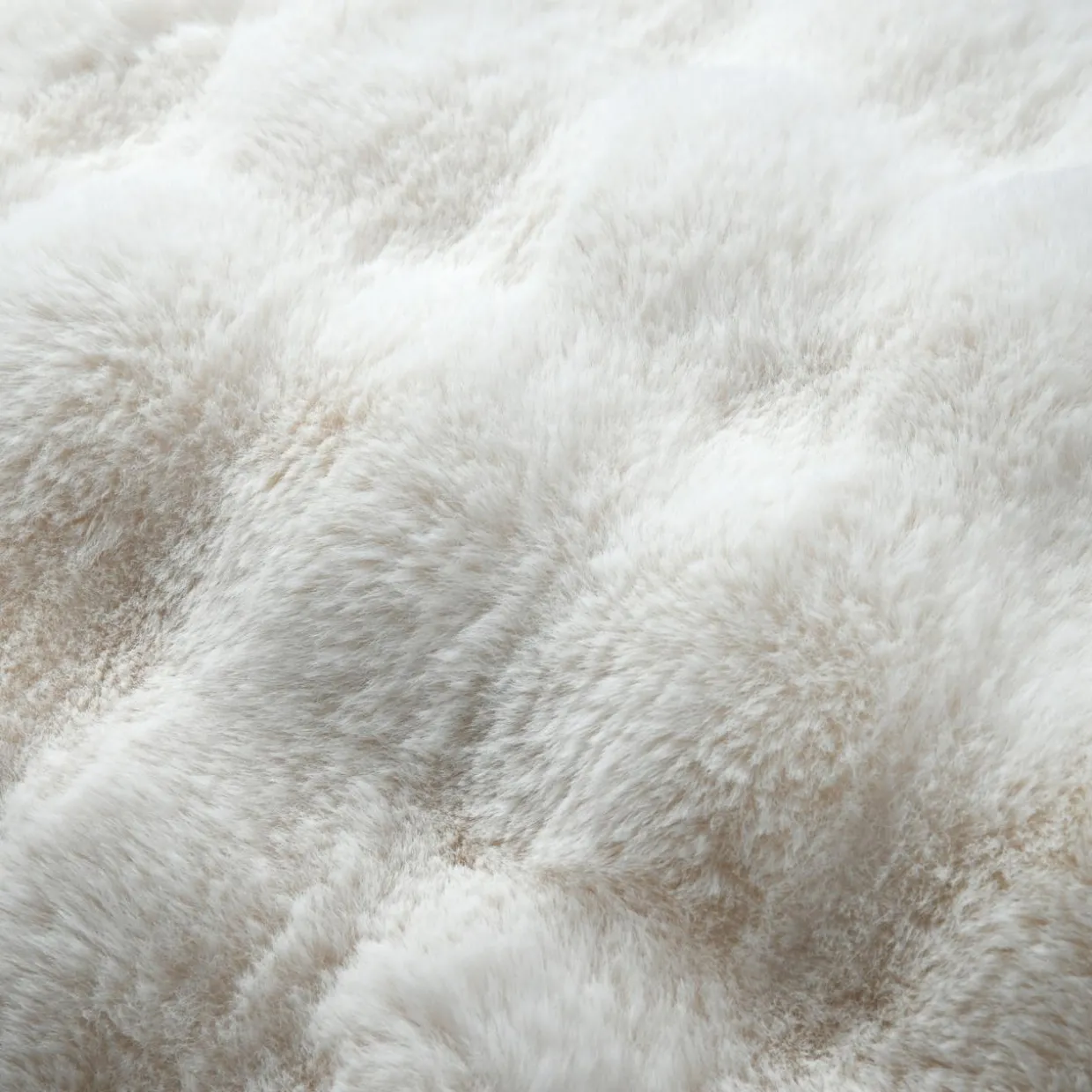Coussin rectangulaire fausse fourrure (50 x 80 cm) Nebraska Ecru