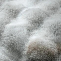 Coussin rectangulaire fausse fourrure (50 x 80 cm) Nebraska Gris perle