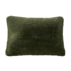 Coussin rectangulaire fausse fourrure (40 x 60 cm) Finn Vert kaki