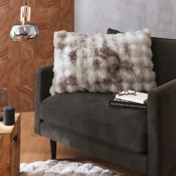 Coussin rectangulaire fausse fourrure (50 x 80 cm) Toronto Taupe