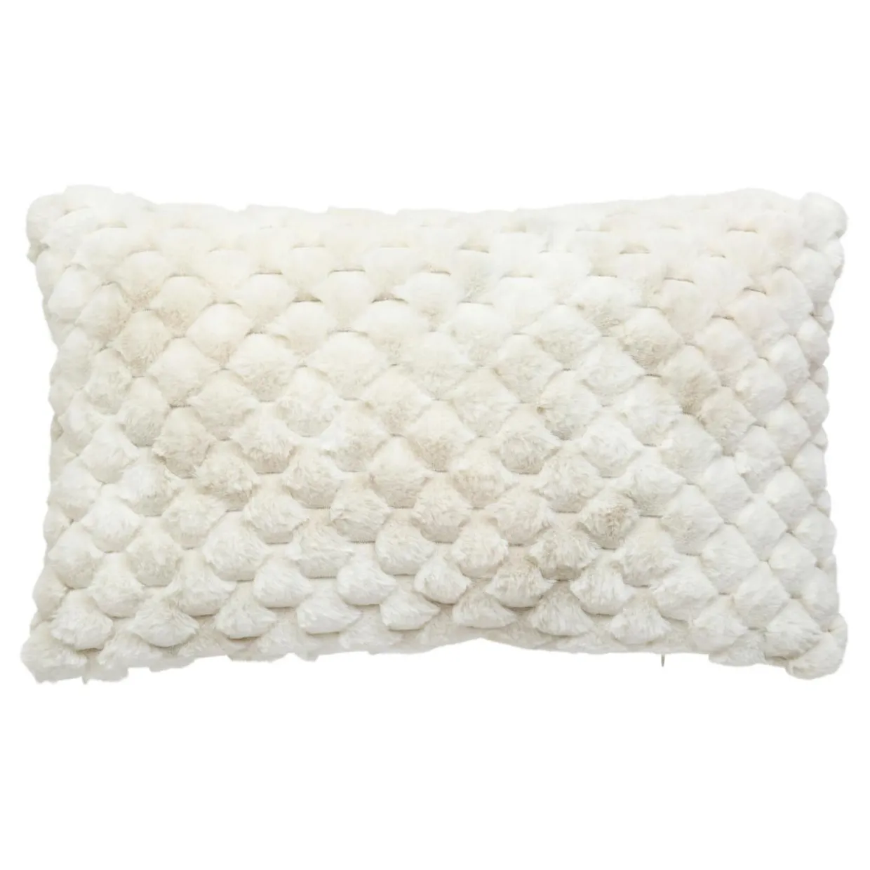 Coussin rectangulaire fausse fourrure (38 x 58 cm) Adriel Beige