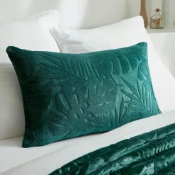 Coussin rectangulaire flanelle (40 x 60 cm) Flore Vert