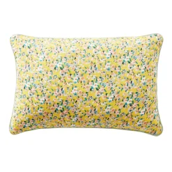 Coussin rectangulaire gaze de coton (40 x 60 cm) Abigaël Jaune