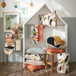 Coussin rectangulaire gaze de coton (40 x 60 cm) Mathilda Multicolore