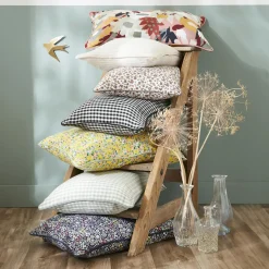 Coussin rectangulaire gaze de coton (40 x 60 cm) Elya Violet