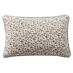 Coussin rectangulaire gaze de coton (40 x 60 cm) Rosa Marron