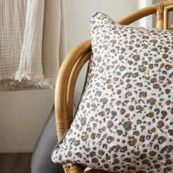 Coussin rectangulaire gaze de coton (40 x 60 cm) Rosa Marron