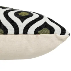 Coussin rectangulaire polycoton (35 x 58 cm) Twist Noir