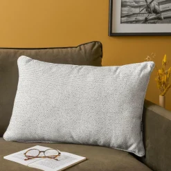 Coussin rectangulaire tissé (40 x 60 cm) Oscar Gris perle