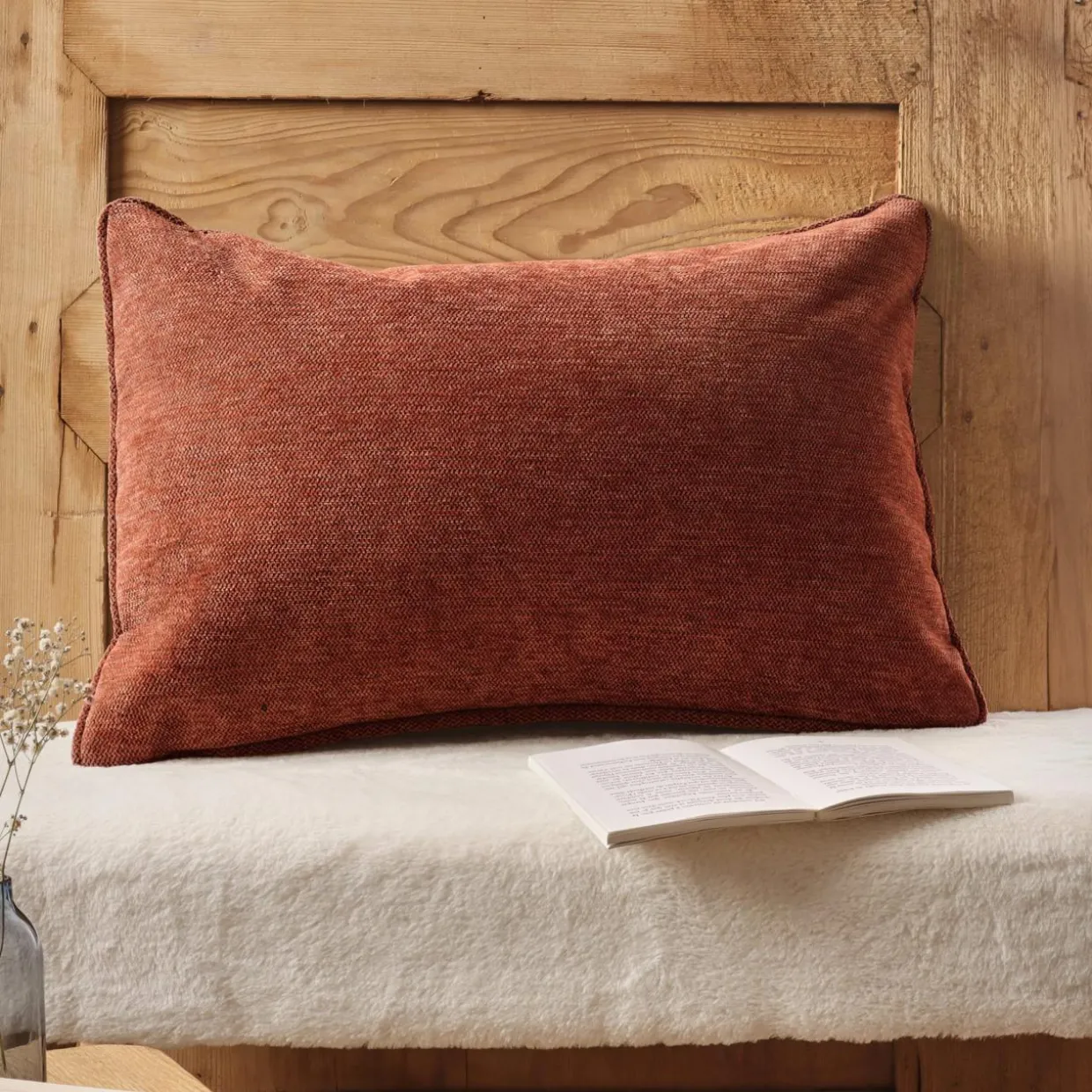 Coussin rectangulaire tissé (40 x 60 cm) Magnus Terracotta