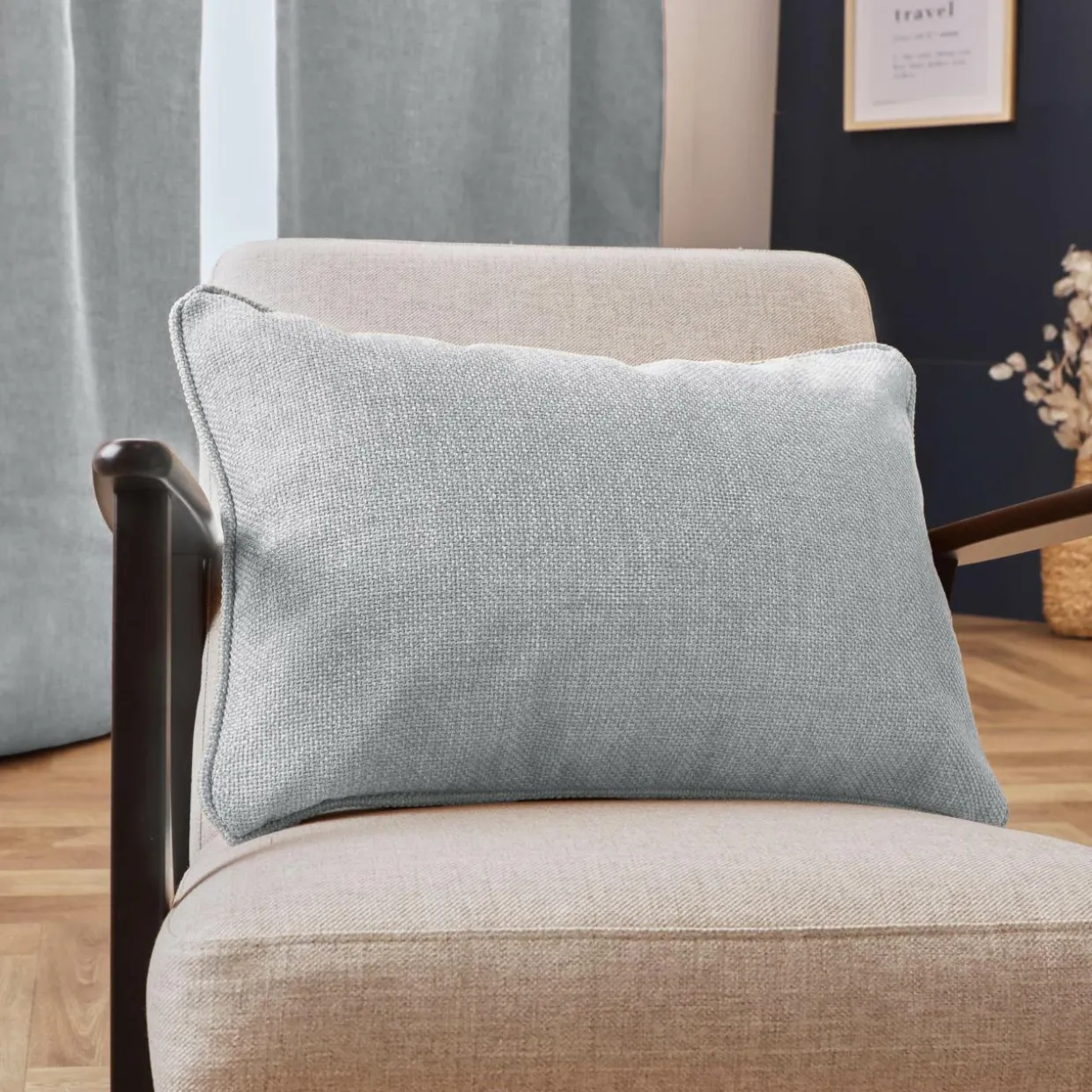 Coussin rectangulaire tissé (40 x 60 cm) Alba Gris