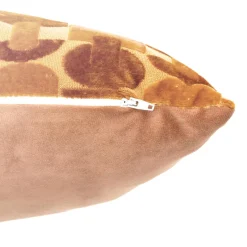 Coussin rectangulaire velours (35 x 75 cm) Luna Jaune ocre