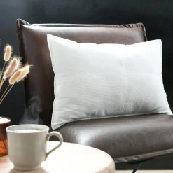 Coussin rectangulaire velours (40 x 60 cm) Dandy Ecru