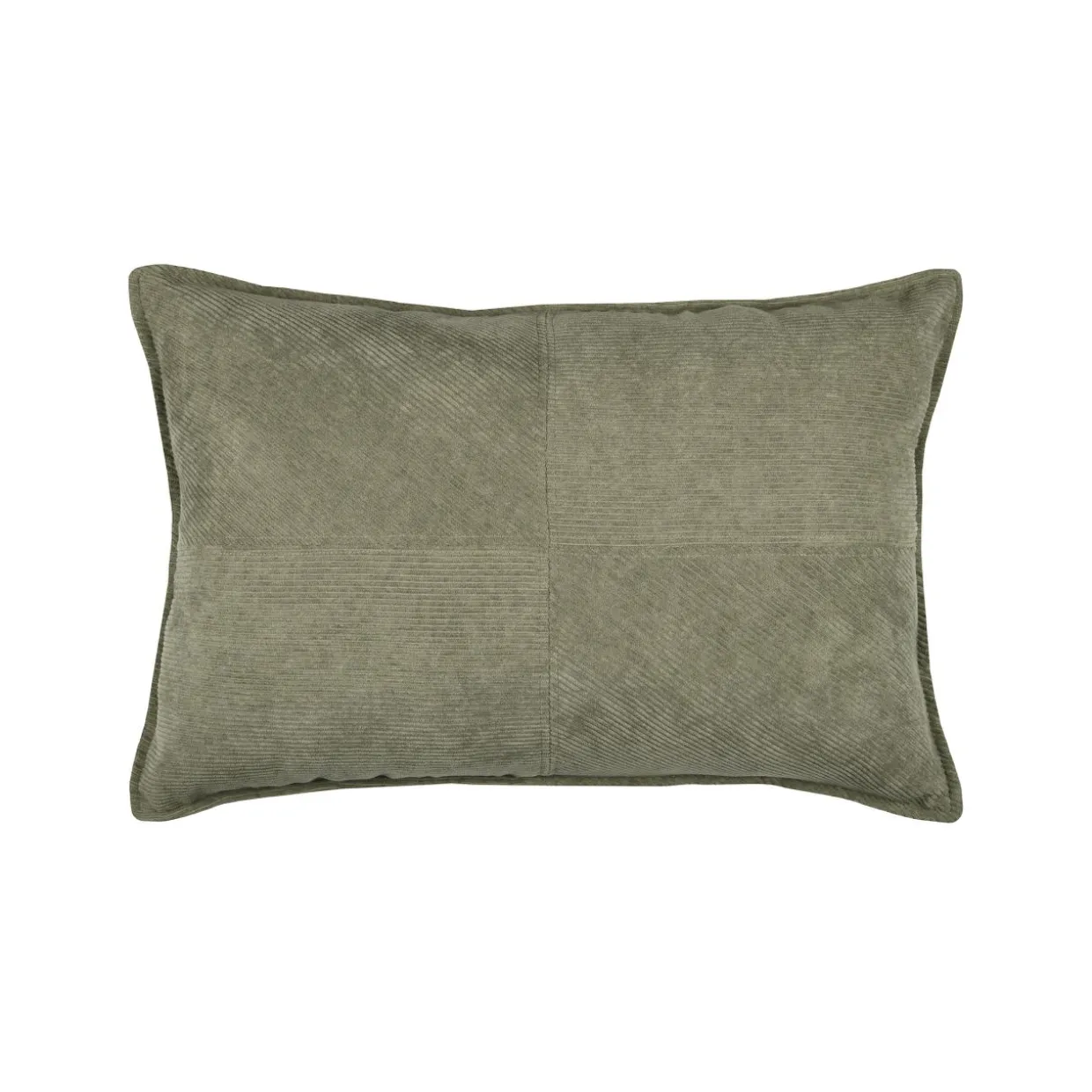 Coussin rectangulaire velours (40 x 60 cm) Dandy Vert kaki