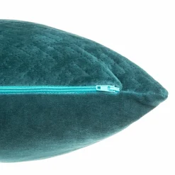 Coussin rectangulaire velours (30 x 50 cm) Dolce Bleu canard