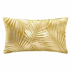 Coussin rectangulaire velours (30 x 50 cm) Or Tropic Jaune ocre