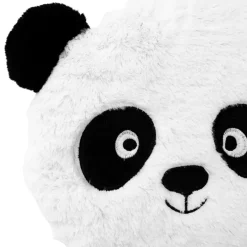 Coussin rond enfant (27 cm) Panda Blanc