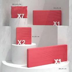 Coussins de remplacement pour salon de jardin Calvi 7 places Rouge