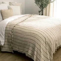 Couvre-lit coton (260 x 240 cm) Luisa Beige