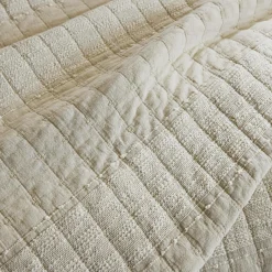 Couvre-lit coton matelassé (220 x 240 cm) Lena Beige sable