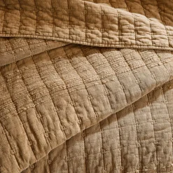 Couvre-lit coton matelassé (220 x 240 cm) Lena Camel