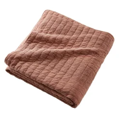 Couvre-lit coton matelassé (220 x 240 cm) Lena Terracotta