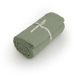 Couvre-lit coton tissé (220 x 250 cm) Léa Vert romarin