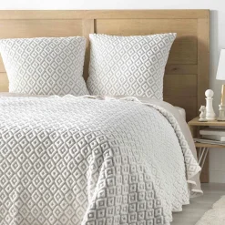 Couvre-lit et 2 taies d'oreiller (220 x 240 cm) Joana Beige