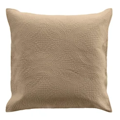 Couvre-lit matelassé et deux taies d'oreiller (240 x 260 cm) Romane Beige