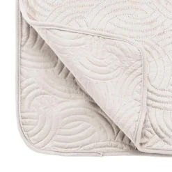 Couvre-lit matelassé et deux taies d'oreiller (240 x 260 cm) Solange Ecru