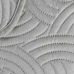 Couvre-lit matelassé et deux taies d'oreiller (240 x 260 cm) Solange Gris