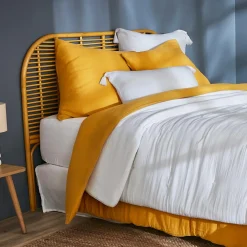 Couvre-lit matelassé gaze de coton (180 x 240 cm) Gaïa Blanc chantilly