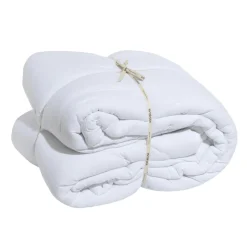 Couvre-lit matelassé gaze de coton (180 x 240 cm) Gaïa Blanc chantilly