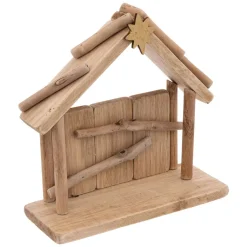 Crèche de Noël complète en bois (H19 cm) Sainte-Lucia