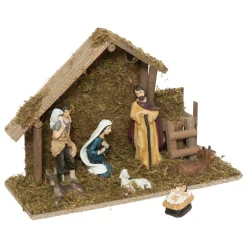 Crèche de Noël complète et lumineuse (H30 cm) Sainte-Paloma