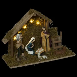 Crèche de Noël complète et lumineuse (H30 cm) Sainte-Paloma