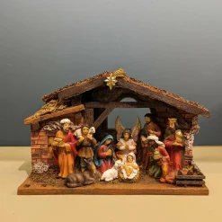 Crèche de Noël complète et lumineuse (H15 cm) Sainte-Julia