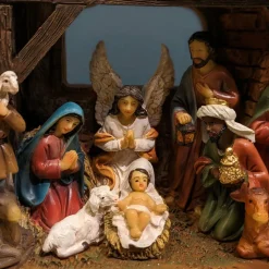 Crèche de Noël complète et lumineuse (H15 cm) Sainte-Julia