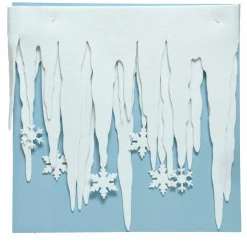 Décor de Noël pour fenêtre (L200 cm) Stalactites